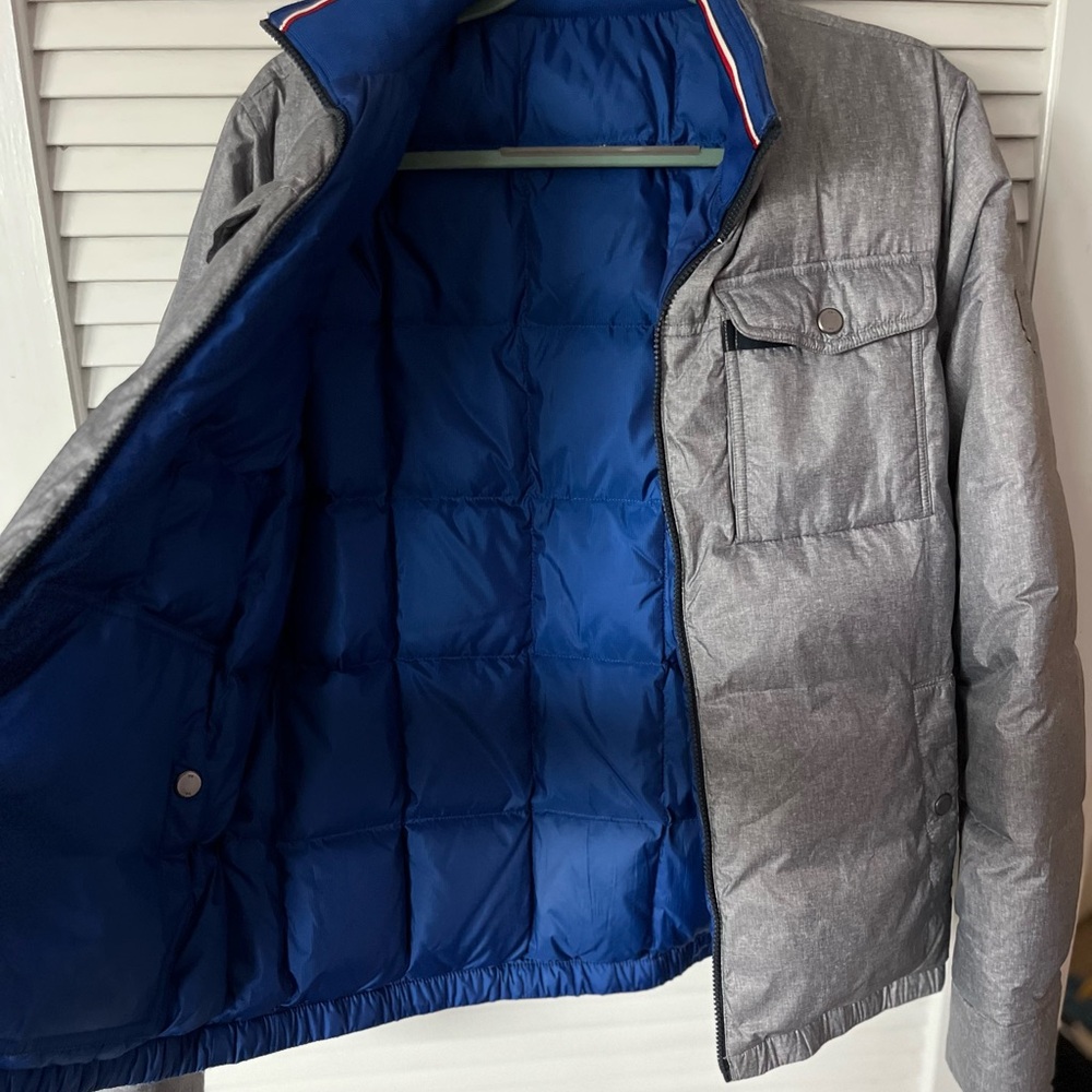 Hilfiger Silver/Gray Reversible puffer Jacket